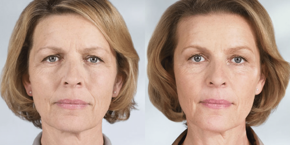 Sculptra before and after full face rejuvenation